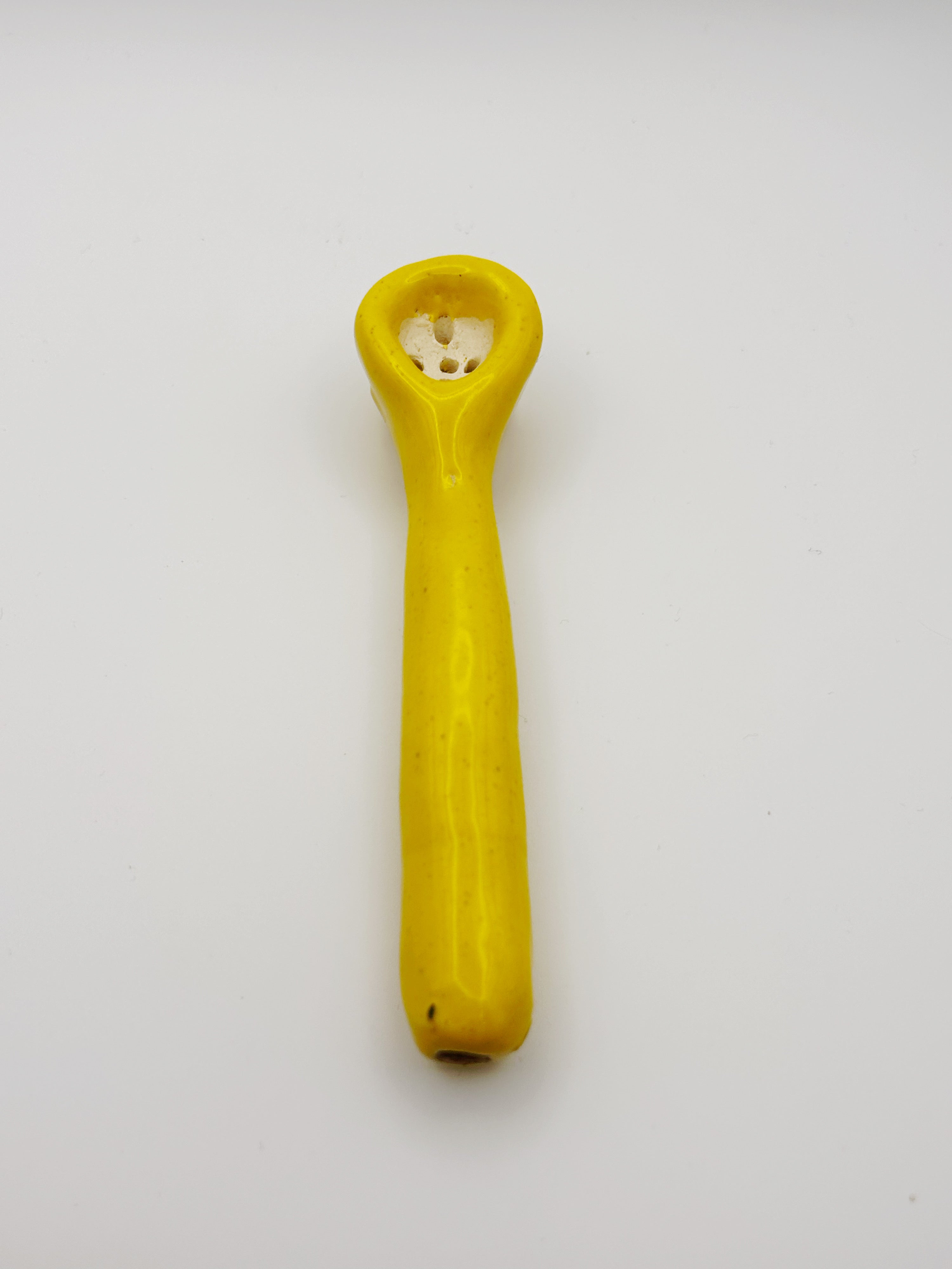 Sunshine Yellow Ceramic Pipe and Plate set