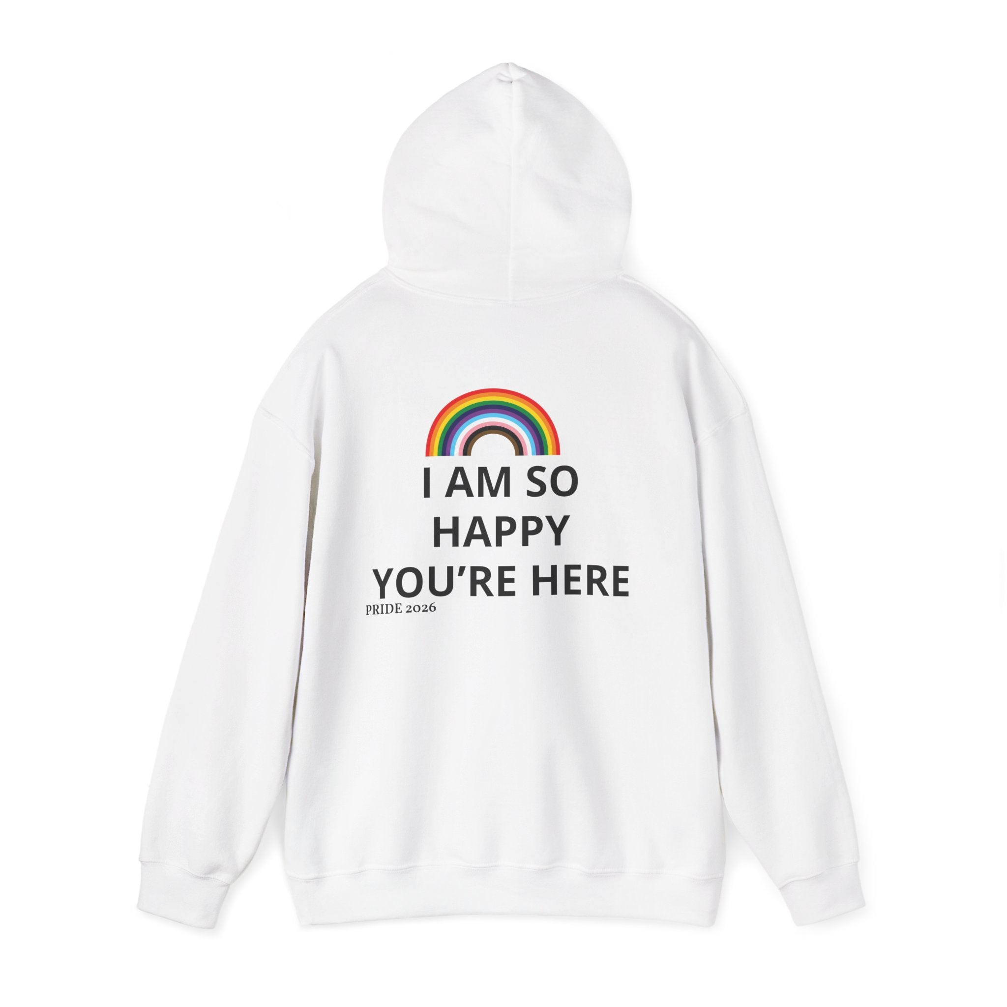 Queer Love rainbow text Hoodie | Pride, LGBTQ+ queer joy
