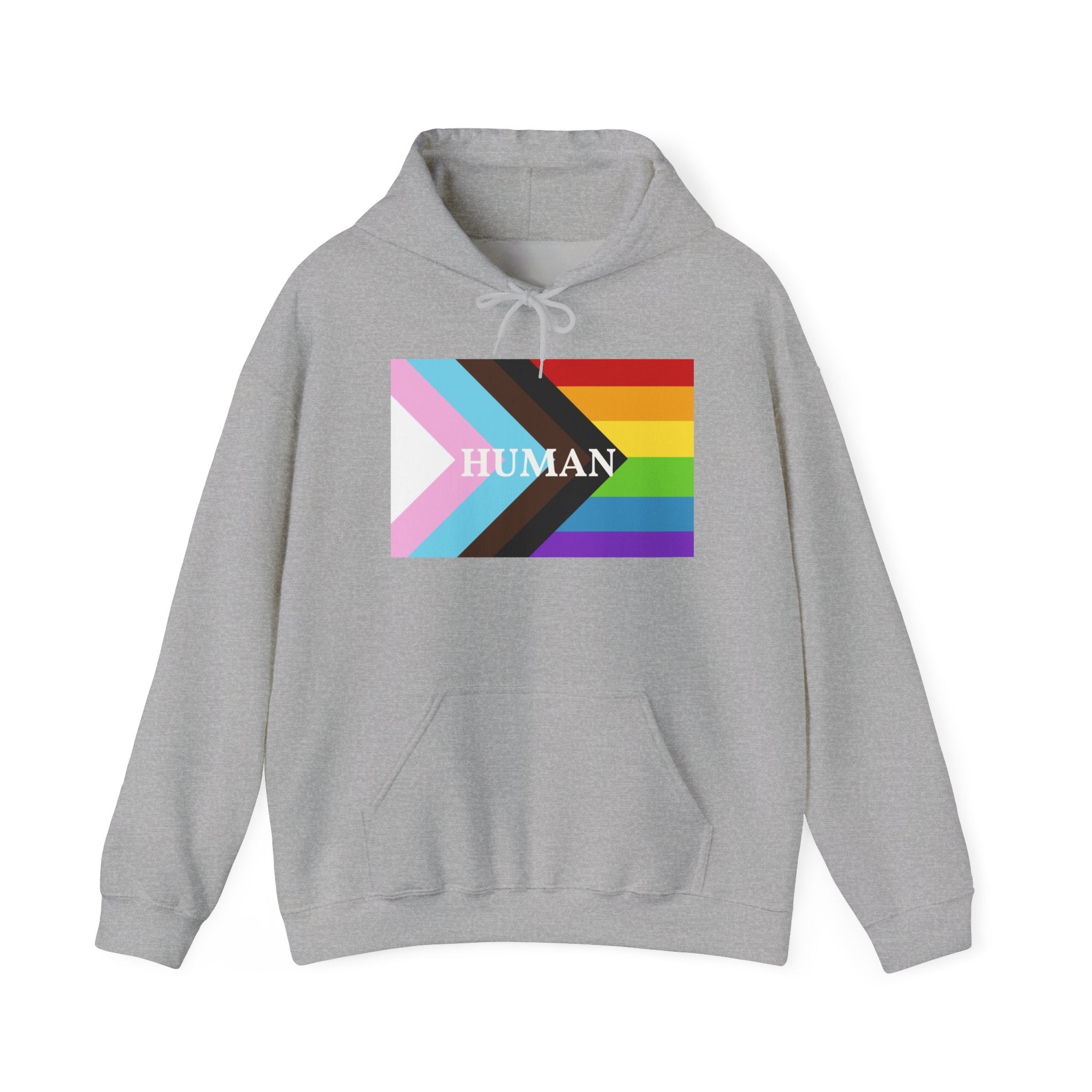 Queer Love rainbow text Hoodie | Pride, LGBTQ+ queer joy