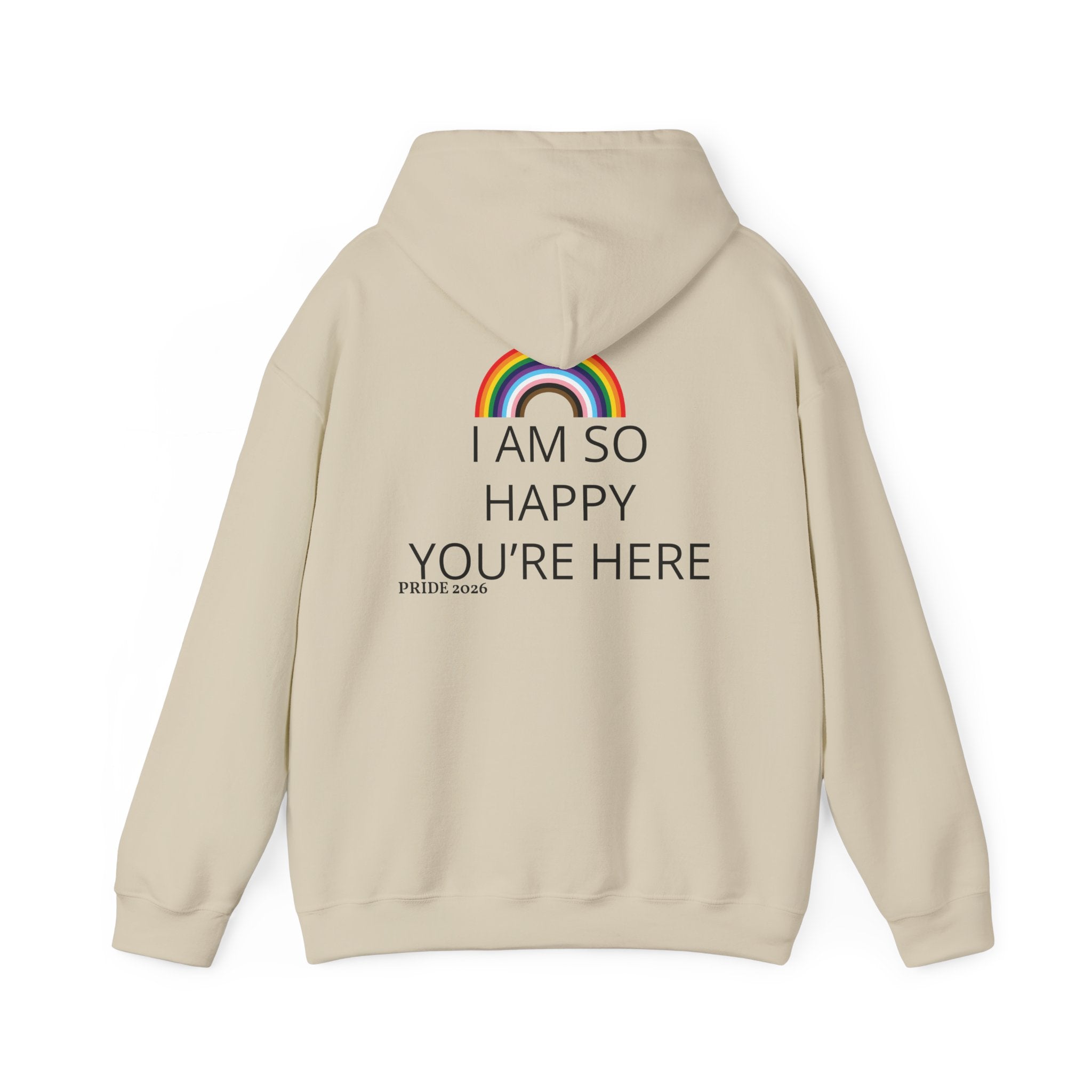 Queer Love rainbow text Hoodie | Pride, LGBTQ+ queer joy