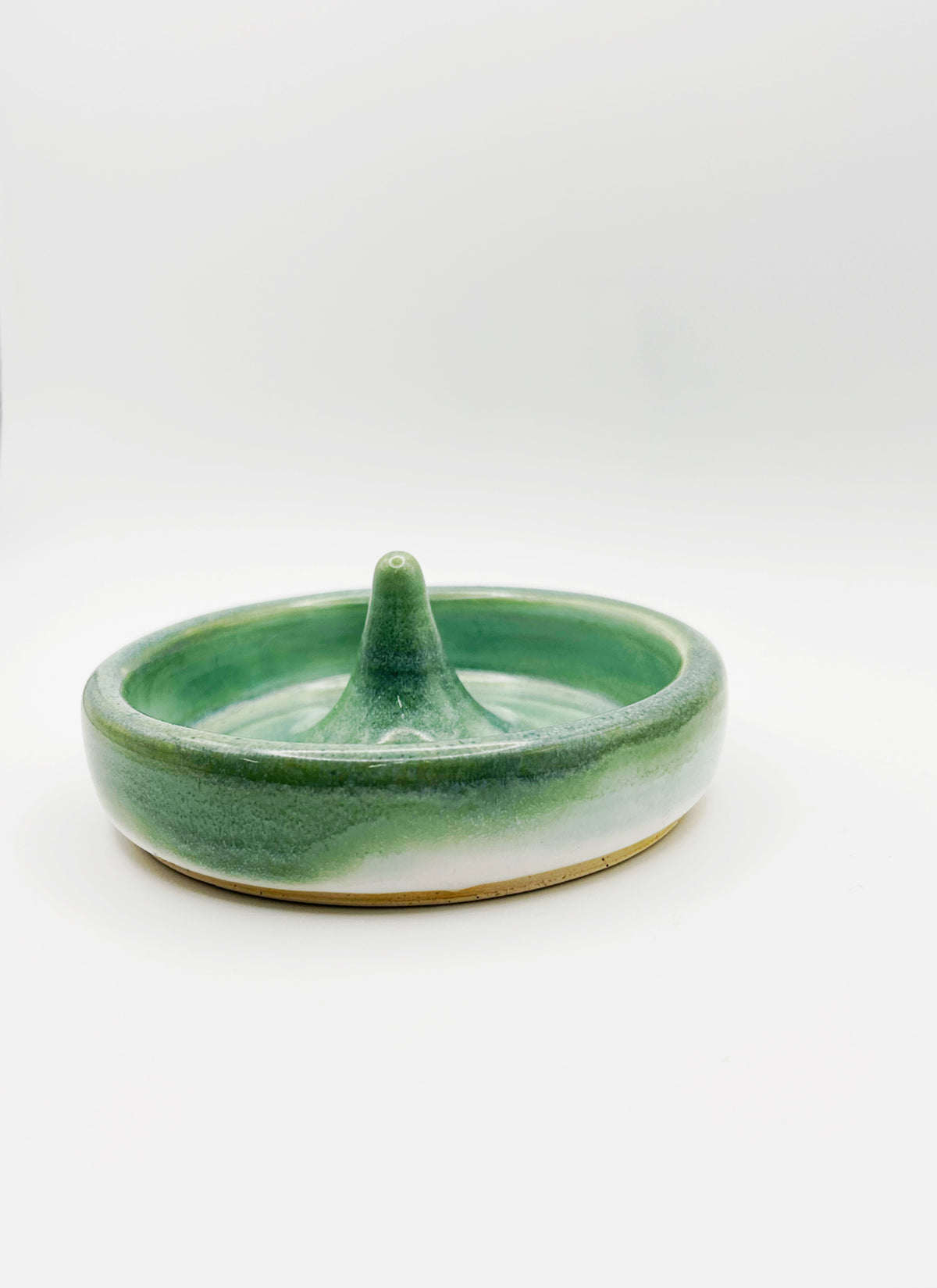 Green Handmade Ceramic Jewelry Dish