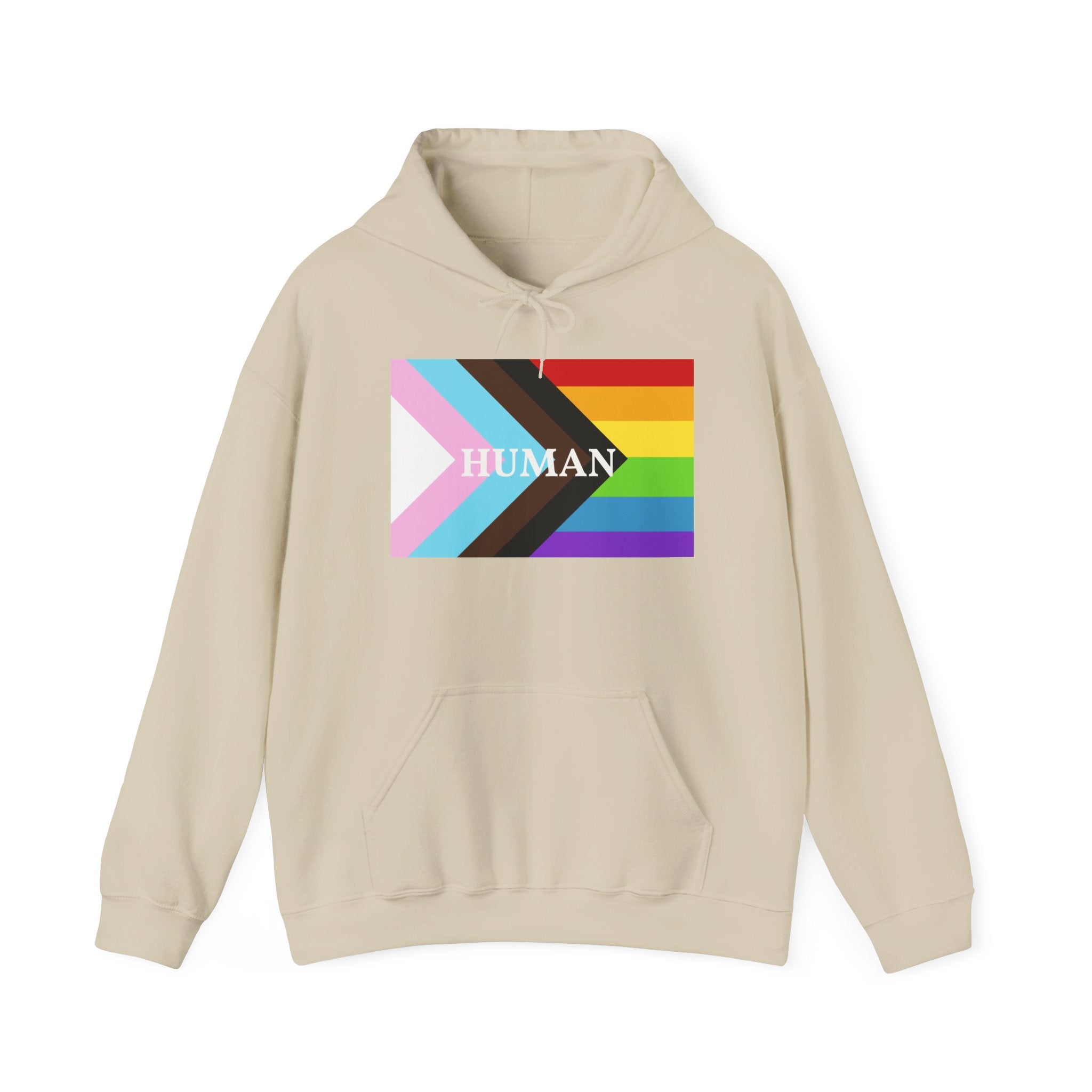 Queer Love rainbow text Hoodie | Pride, LGBTQ+ queer joy