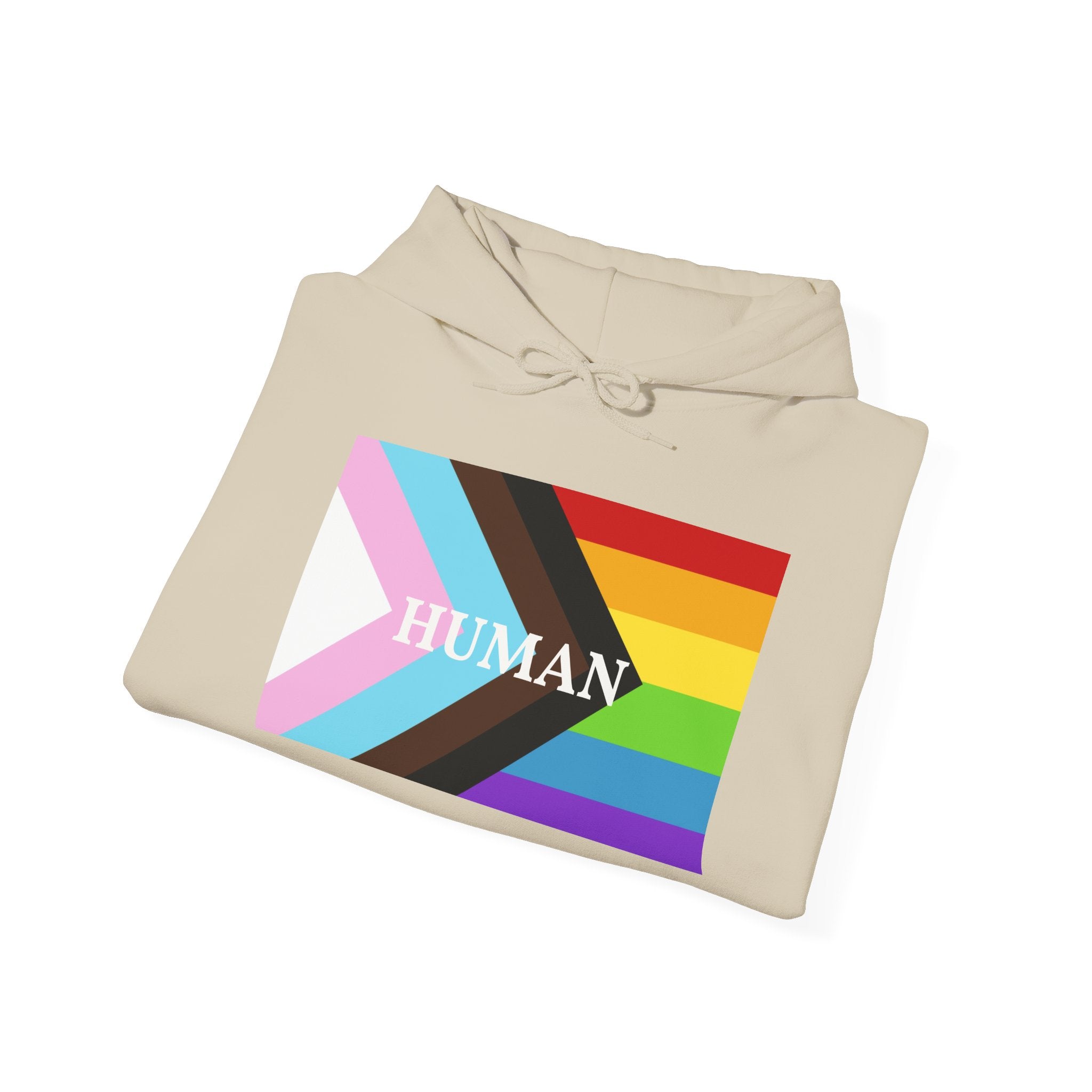 Queer Love rainbow text Hoodie | Pride, LGBTQ+ queer joy