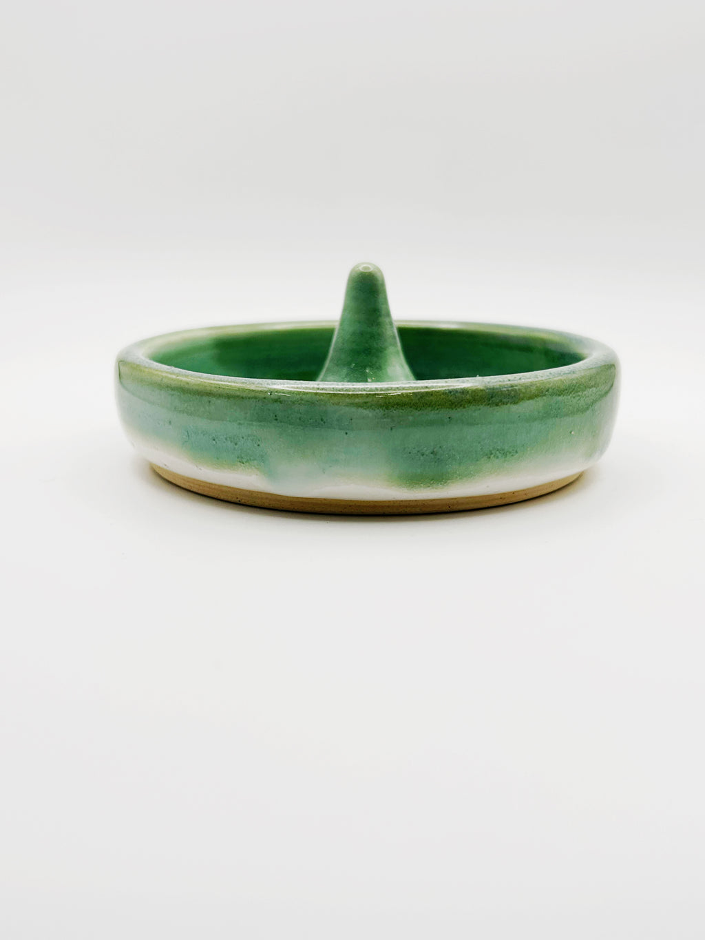 Green Handmade Ceramic Jewelry Dish