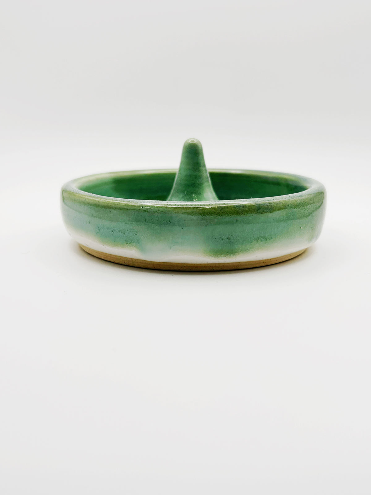 Green Handmade Ceramic Jewelry Dish