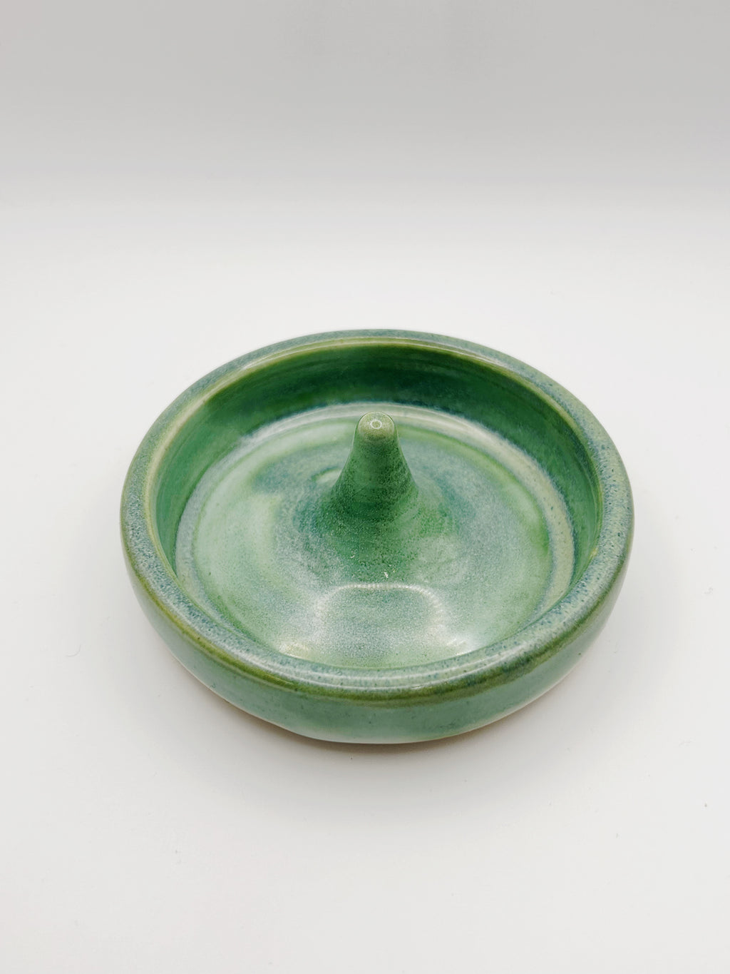 Green Handmade Ceramic Jewelry Dish